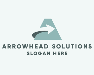 Modern Arrow Company Letter A logo design