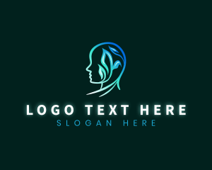 Mind - Mental Health  Leaf logo design
