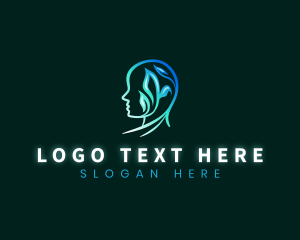  Mental Health  Leaf logo design