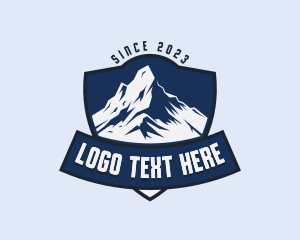 Hiker - Outdoor Mountain Climb logo design