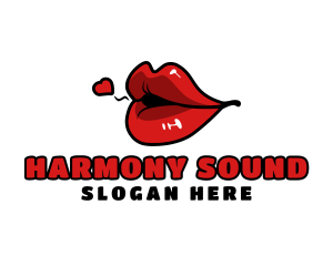 Woman Lip Kiss Logo