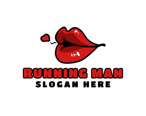 Woman Lip Kiss Logo