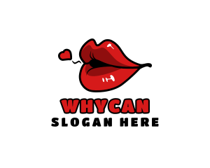 Woman Lip Kiss Logo