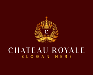 Royal Crown Wreath logo design