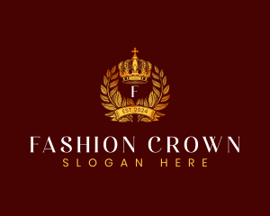 Royal Crown Wreath logo design