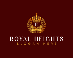 Royal Crown Wreath logo design