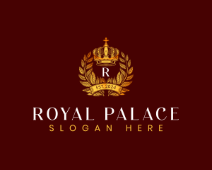 Royal Crown Wreath logo design