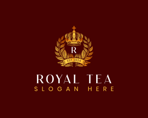 Royal Crown Wreath logo design