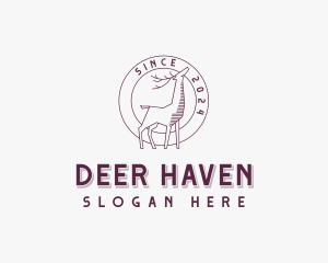 Deer - Deer Crest Heraldry logo design