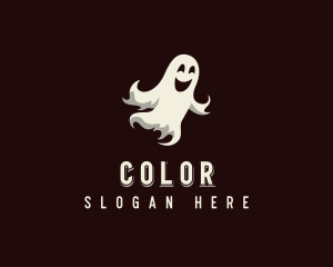 Character - Spooky Halloween Ghost logo design