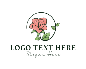 Spring Season - Rose Plant Florist logo design
