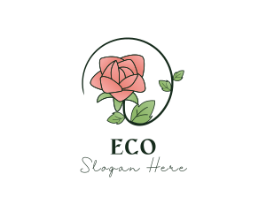 Rose Plant Florist Logo