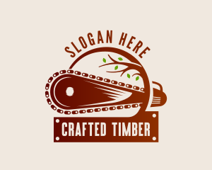 Woodwork - Tree Chainsaw Woodwork logo design