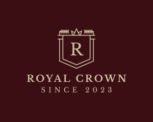 Royal Crest Shield Crown logo design