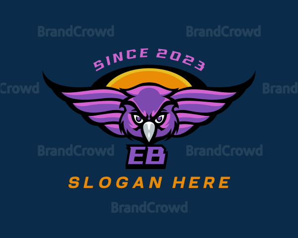 Flying Gaming Owl Logo