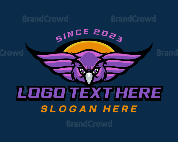 Flying Gaming Owl Logo