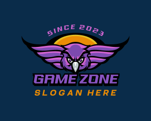 Flying Gaming Owl  logo design