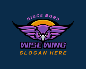 Flying Gaming Owl  logo design