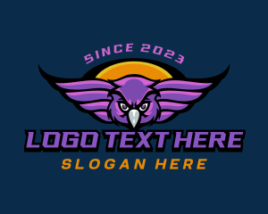 Bird - Flying Gaming Owl logo design