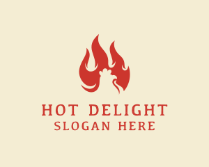 Hot Chicken BBQ logo design