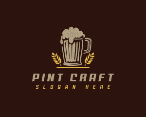 Pint - Beer Brewery Malt logo design