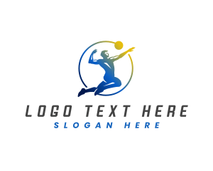 Gym - Sport Athlete Volleyball logo design