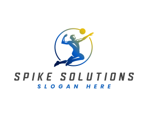 Spike - Sport Athlete Volleyball logo design