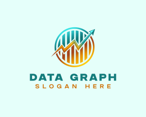 Arrow Graph Statistics logo design