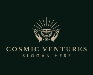 Astral Cosmic Hands logo design