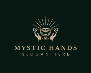 Astral Cosmic Hands logo design