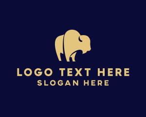 Livestock - Professional Bison Bull logo design