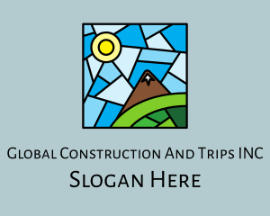 Mountaineer - Scenic Mountain Mosaic logo design