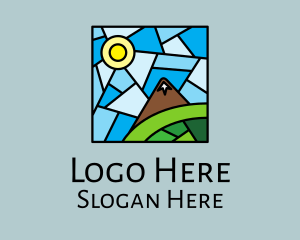Hills - Scenic Mountain Mosaic logo design