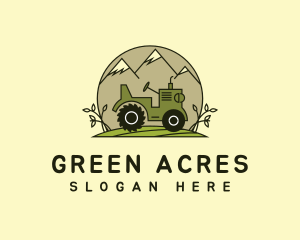 Pasture - Tractor Mountain Pasture Land logo design