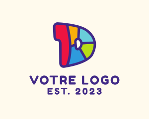 Puzzle - Fun Puzzle Letter D logo design