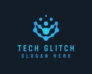  Digital Tech Dots logo design