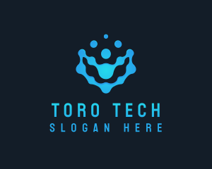  Digital Tech Dots logo design