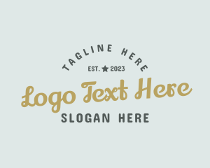 Typography - Casual Retro  Business logo design