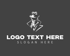 Homburg Hat - Mafia Gentleman Mobster logo design