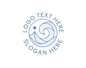 Seaside - Ocean Wave Getaway logo design
