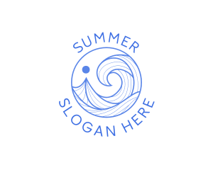 Ocean Wave Getaway logo design