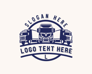 Emblem - Logistics Delivery Truck logo design