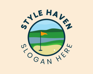 Golf Resort - Yellow Flag Golf Course logo design