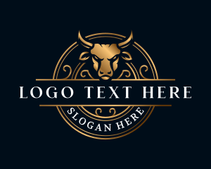 Ox - Luxury Bull Investment logo design