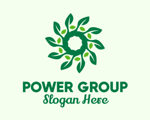 Gardening - Green Plant Leaves Spiral logo design