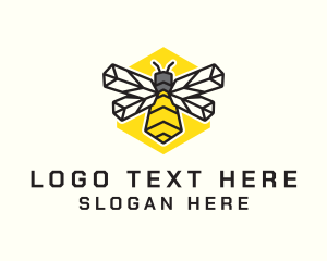 Geometric - Yellow Bee Farm logo design