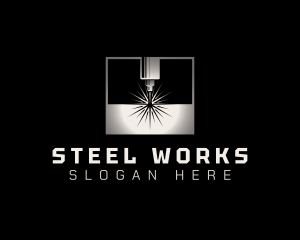 Metal Cutting Machine logo design