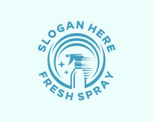 Housekeeper Spray Bottle logo design