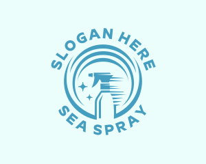 Housekeeper Spray Bottle logo design