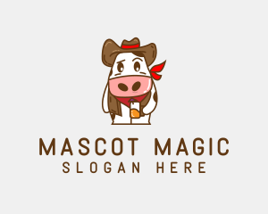 Mascot - Cute Cow Mascot logo design